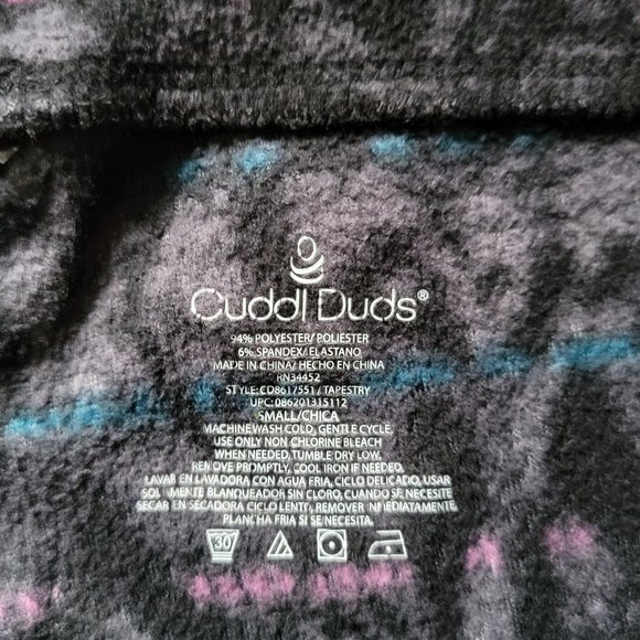 Cuddl Duds Grey Lavender Fuzzy Pajamas Size Small - Picture 8 of 10